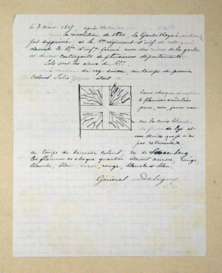 [Autograph:] Note sur les origines du 65e R. I. [régiment d’infantérie]