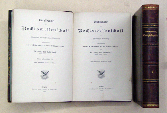 Encyklopädie der Rechtswissenschaft in systematischer Bearbeitung, hrsg. u. Mitwirkung vieler Rechtsgelehrter  (2 Bde.)