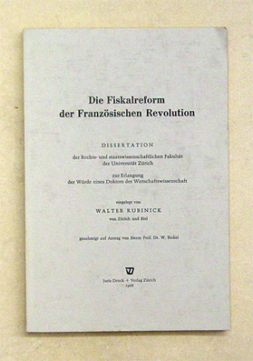 Die Fiskalreform der Französischen Revolution