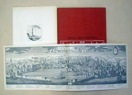 Genua Urbs Maritima. [18 meist doppelblattgrosse (34 x 93 cm) Kupferstichreproduktionen (Veduten)]