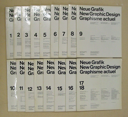 Neue Grafik / New Graphic Design / Graphisme Actuel (alles was erschienen, 18 Hefte in 17, compl.)