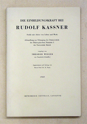 Die Einbildungskraft bei Rudolf Kassner