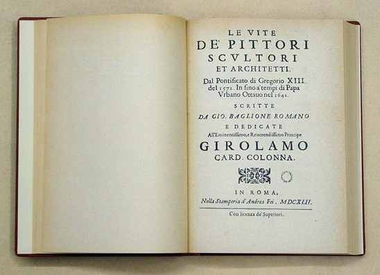 Le vite de’ pittori, scultori et architetti