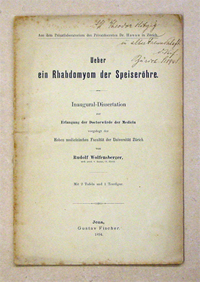Über ein Rhabdomyom der Speiseröhre
