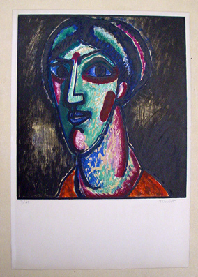 Jawlensky 1864-1941 - Ausstellungsplakat der Galerie Fricker, Paris [ohne Text]