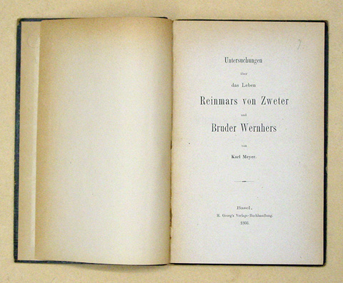 Untersuchungen über das Leben Reinmars von Zweter und Bruder Wernhers.