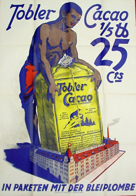 Plakat - Tobler Cacao 1/5 u. 25 cts. In Paketen mit der Bleiplombe
