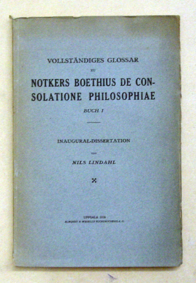 Vollständiges Glossar zu Notkers Boethius De consolatione philosophiae