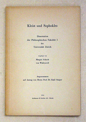 [Heinrich von] Kleist und Sophokles