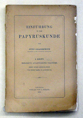 Einführung in die Papyruskunde
