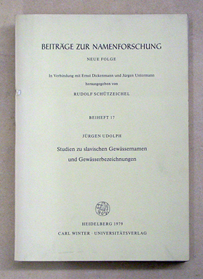 Studien zu slavischen Gewässernamen und Gewässerbezeichnungen
