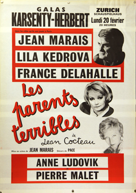 Plakat - Zürcher Schauspielhaus - Les parents terribles