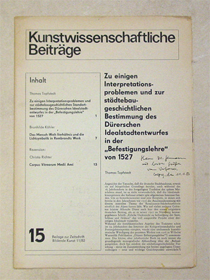 Zu einigen Interpretationsproblemen und zur städtebaugeschichtlichen Bestimmung des Dürerschen Idealstadtentwurfes in der «Befestigungslehre» von 1527