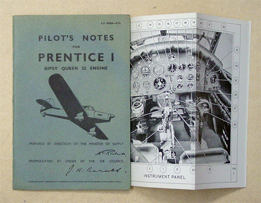 Pilot’s notes for Prentice I, Gypsy Queen 32 engine