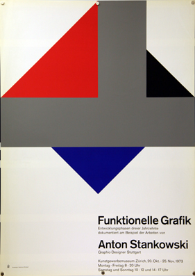 Plakat - Funktionelle Grafik - Entwicklungsphasen dreier Jahrzehnte dokumentiert am Beispiel der Arbeiten von Anton Stankowski