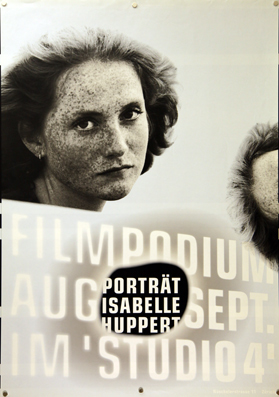 Plakat - Portrait Isabelle Huppert - Filmpodium Zürich