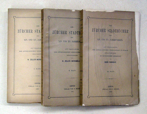 Die Zürcher Stadtbücher des XIV. und XV. Jahrhunderts