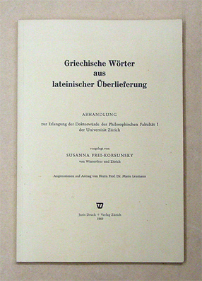 Griechische Wörter aus lateinischer Überlieferung