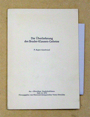 Die Überlieferung des Bruder-Klausen-Gebetes