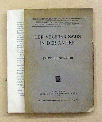 Der Vegetarismus in der Antike
