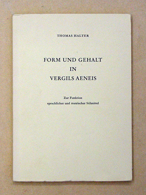 Form und Gehalt in Vergils Aeneis