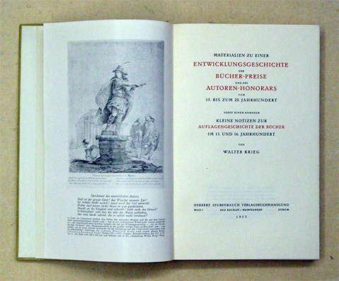 Materialien zu einer Entwicklungsgeschichte der Bücher-Preise und des Autoren-Honorars vom 15. bis zum 20. Jahrhundert