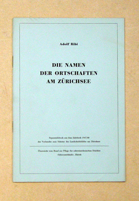 Die Namen der Ortschaften am Zürichsee