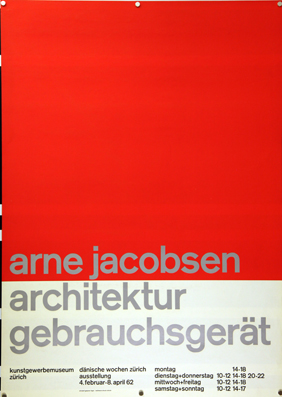 Plakat - Arne Jacobsen - Architekt und Entwerfer - Architektur Gebrauchsgerät