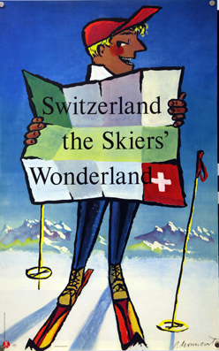 Plakat - Switzerland the Skiers’ Wonderland