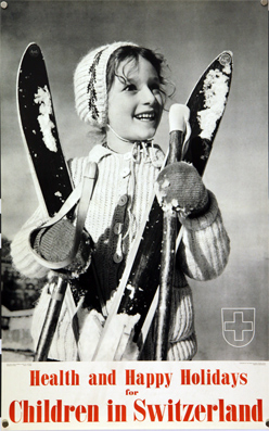 Plakat - Children in Switzerland - Health and happy holidays.
