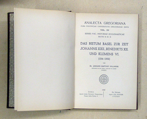Das Bistum Basel zur Zeit Johanns XXII., Benedikts XII. und Klemens VI. (1316 - 1352)