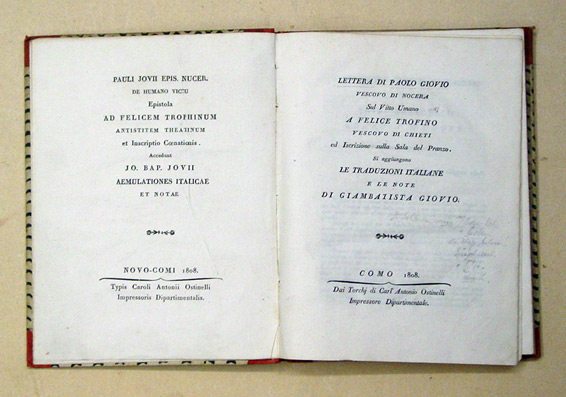 Pauli Jovii Epis. Nucer. De Humano Victu. Epistola Ad Felicem Trophinum Antistitem Theatinum et Inscriptio Coenationis. Accedunt Jo. Bap. Jovii Aemulationes Italicae et Notae