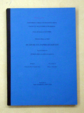 Ricerche sul papiro di Derveni