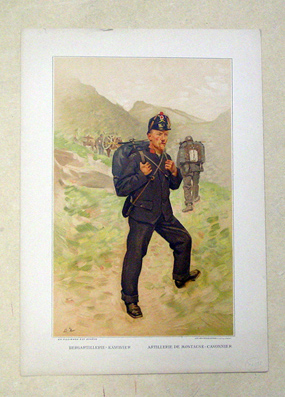 Bergartillerie-Kanonier. Artillerie de montagne-cannonier