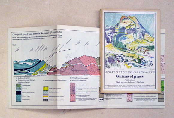 Schweizerische Alpenposten. Grimselpass. Poststrasse Meiringen-Grimsel-Gletsch