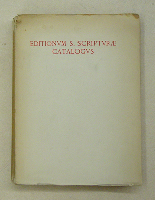 Die Bibel in der Schweiz und in der Welt. Katalog der Sammlung Karl J. Lüthi sowie von Beständen anderer Herkunft. Veröffentlicht durch die Bibliothek anlässlich der Einweihung ihres Gebäudes 31. Oktober 1931. [Deckeltitel: Editionum S. Scripturae Catalog
