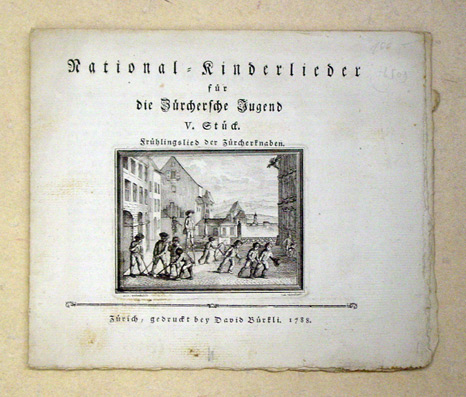 National-Kinderlieder für die Zürchersche [Zürcherische] Jugend, V. Stück: Frühlingslied der Zürcherknaben
