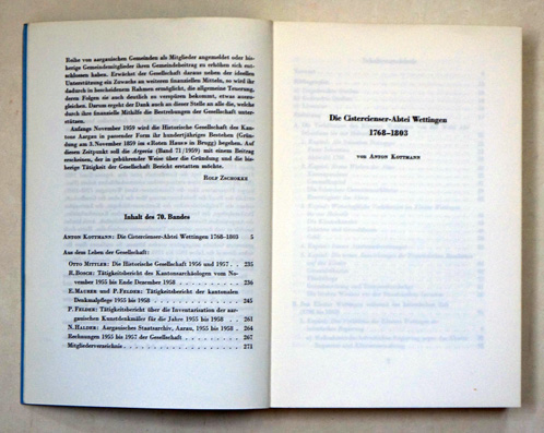 Die Cistercienser-Abtei Wettingen 1768 - 1803