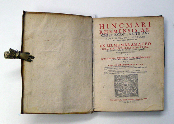 Hincmari Rhemensis archiepiscopi, ante annos L. supra DCC. in Galliis celeberrimi epistolae. Ex Ms. membranaceo cod. bibliothecae nob. et cathedralis Ecclesiae Spirensis descriptae, & nunc primum excusae. Cum coniecturis, notisque brevibus Ioannis Busaei…