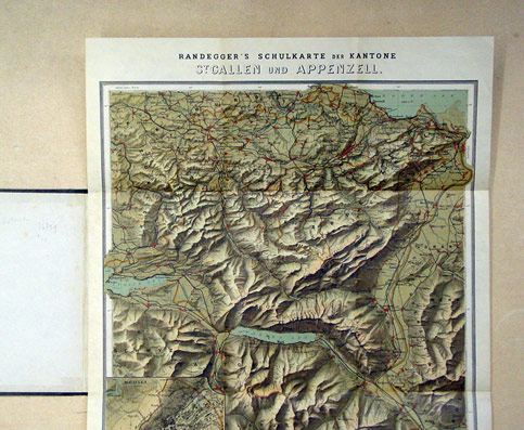 Randegger’s Schulkarte der Kantone St. Gallen und Appenzell