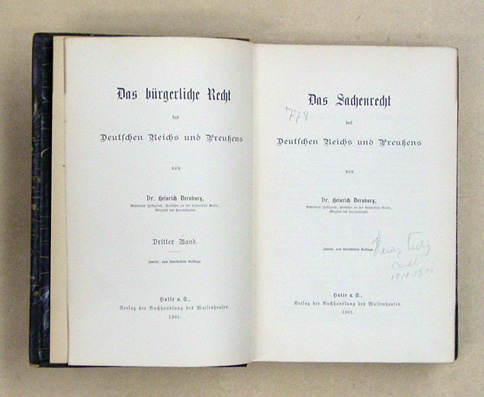 Das Sachenrecht des Deutschen Reichs und Preussens