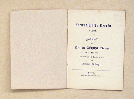 Der Freundschafts-Verein in Zürich