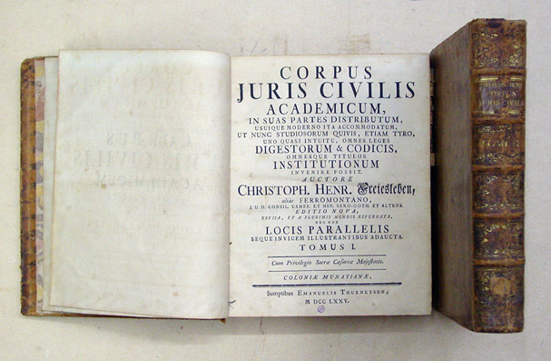 Corpus juris civilis academicum, in suas partes distributum [...]