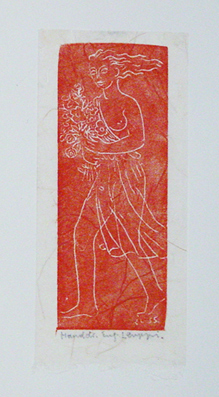 Junge Frau mit Blumenstrauss