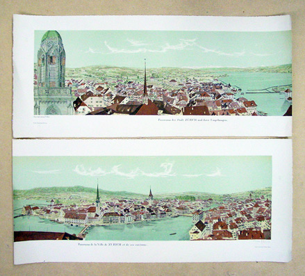 Panorama der Stadt Zürich (in 2 Teilen)