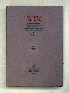 Studi classici e orientali, Vol. XLVII/3.