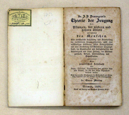 Dr. J. B. Demangeon’s Theorie der Zeugung der Pflanzen, der niedern und höhern Thiere und besonders des Menschen