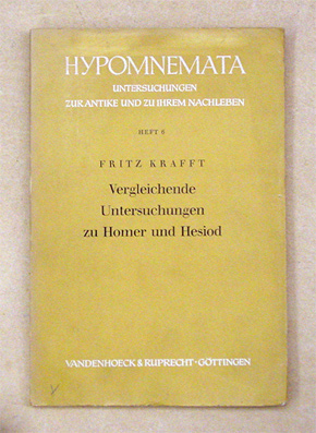 Vergleichende Untersuchungen zu Homer und Hesiod