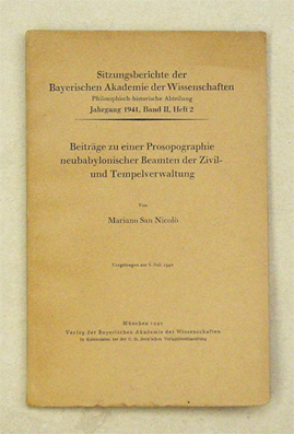 Beiträge zu einer Prosopographie neubabylonischer Beamten der Zivil- und Tempelverwaltung