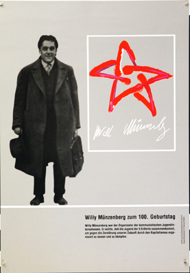 Plakat - Willi Münzenberg zum 100. Geburtstag